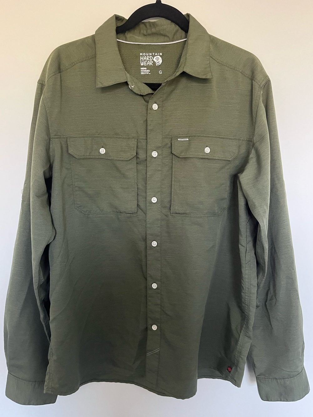 Mountain Hardwear Olive Green Long-Sleeve Shirt Jacket - Button Front